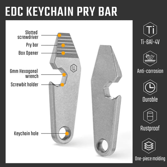 Titanium EDC Pry Bar Multitool