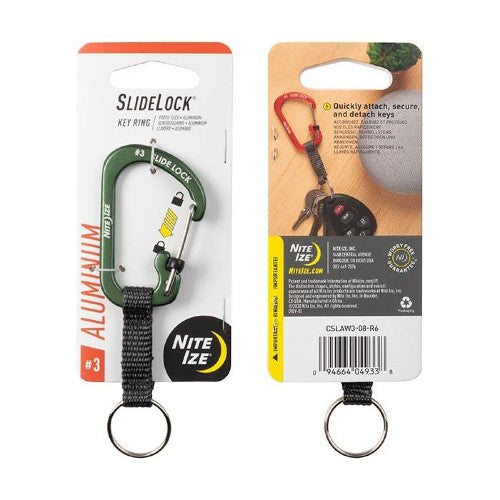 CARABINER KEYRING WITH SLIDE LOCK (ALU)