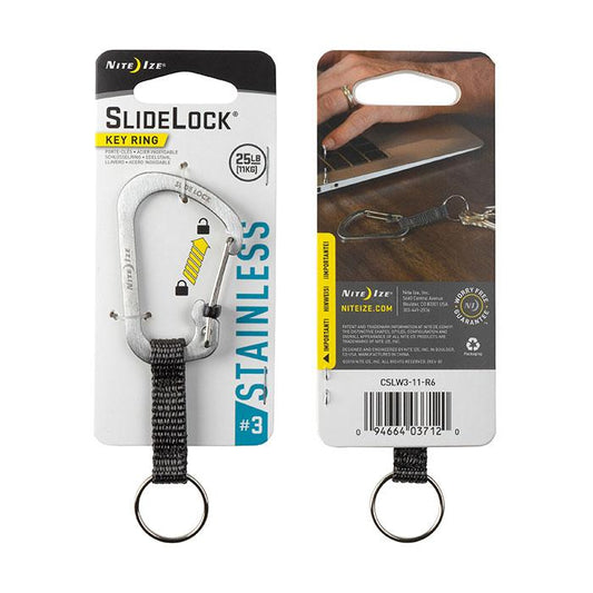 CARABINER KEYRING & SLIDE LOCK