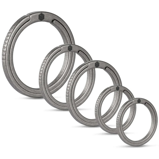 TITANIUM ALLOY KEY RING SET (1L+2M+2S)