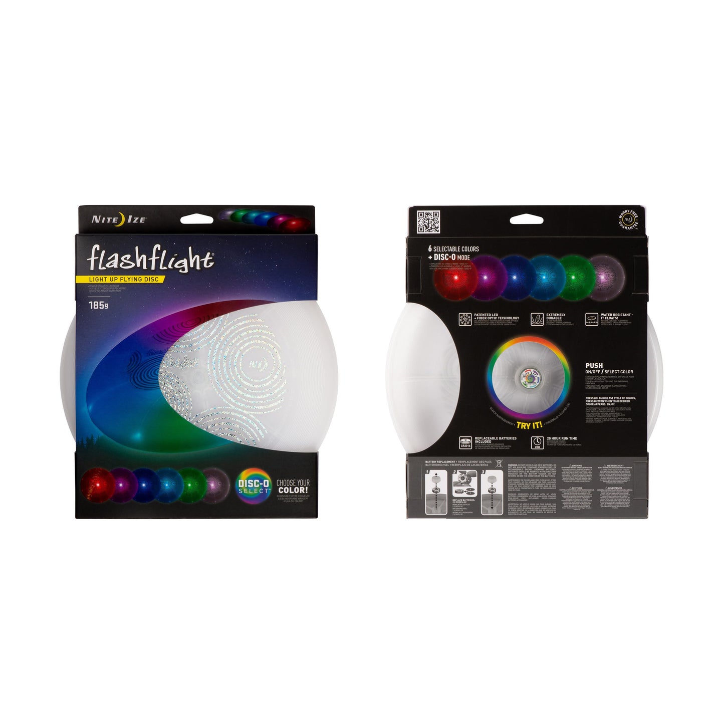 LIGHT UP FLYING DISC WITH DISC-O