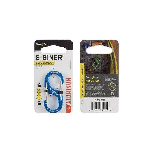 S-BINER WITH LOCK ( ALUMINIUM)