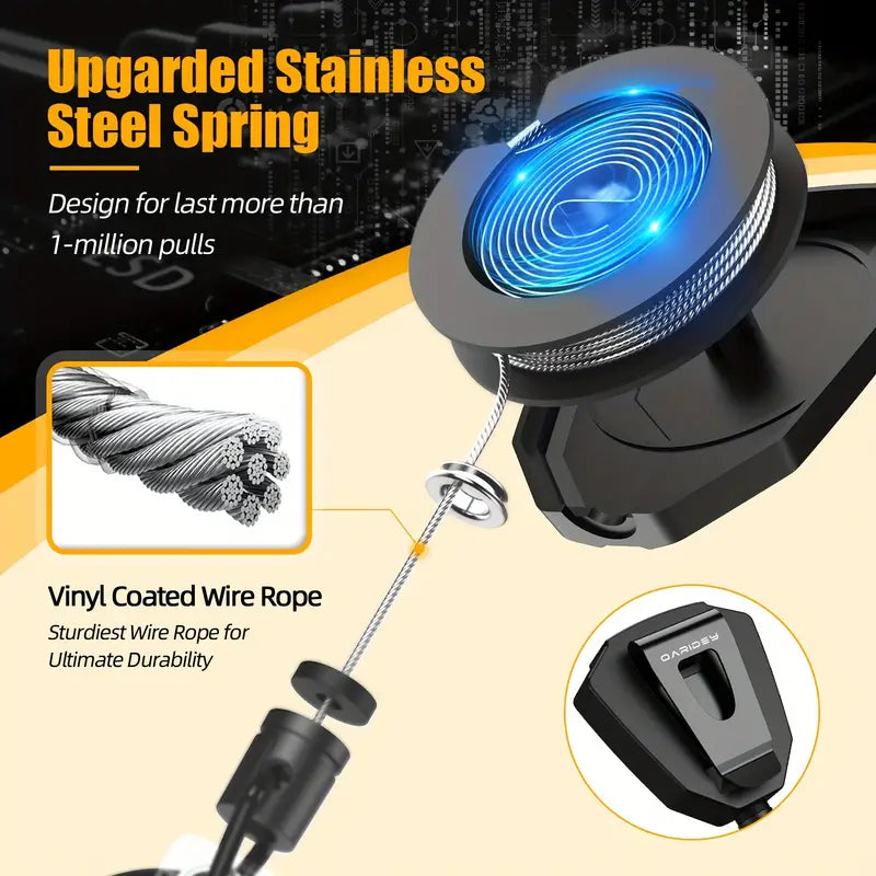 RETRACTABLE KEYCHAIN WITH BELT CLIP