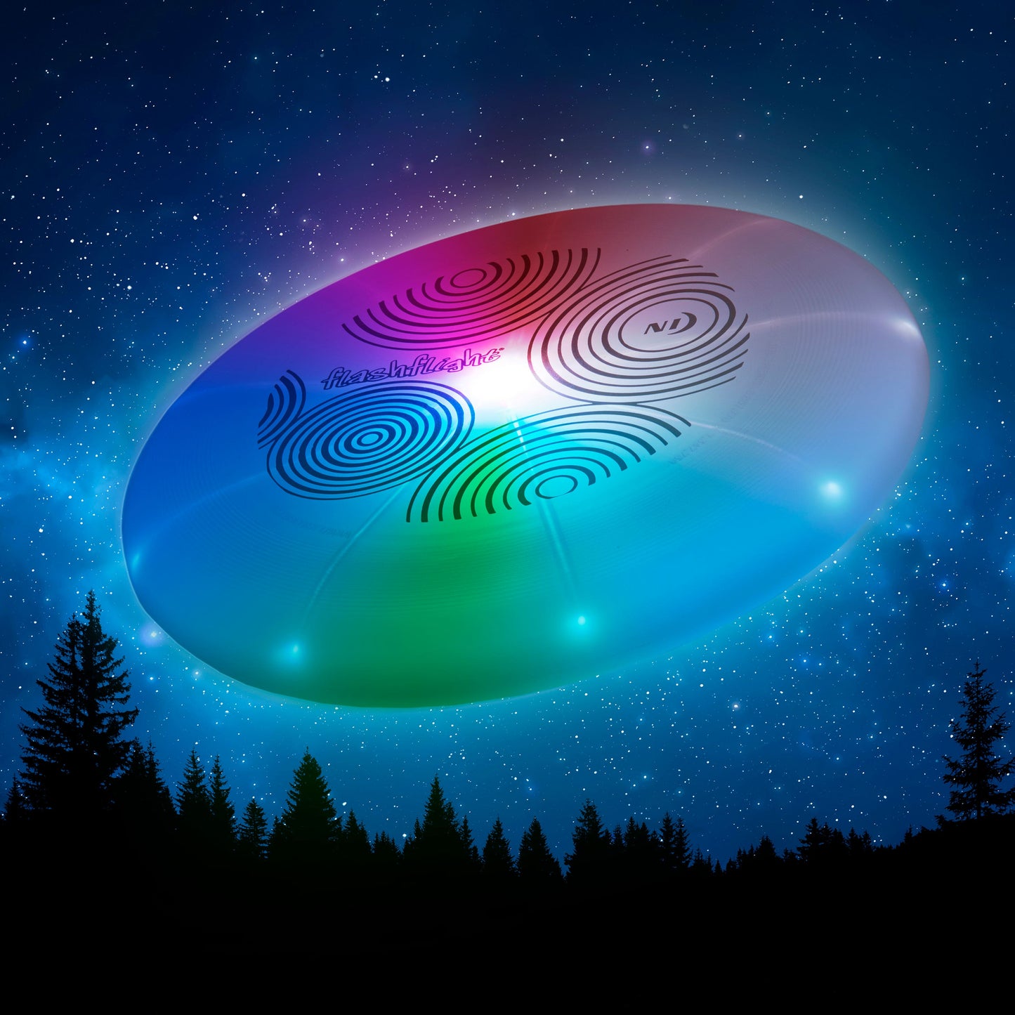 LIGHT UP FLYING DISC WITH DISC-O