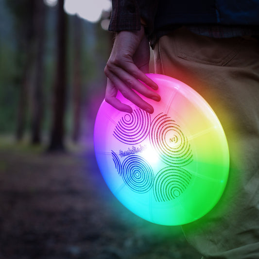 LIGHT UP FLYING DISC WITH DISC-O