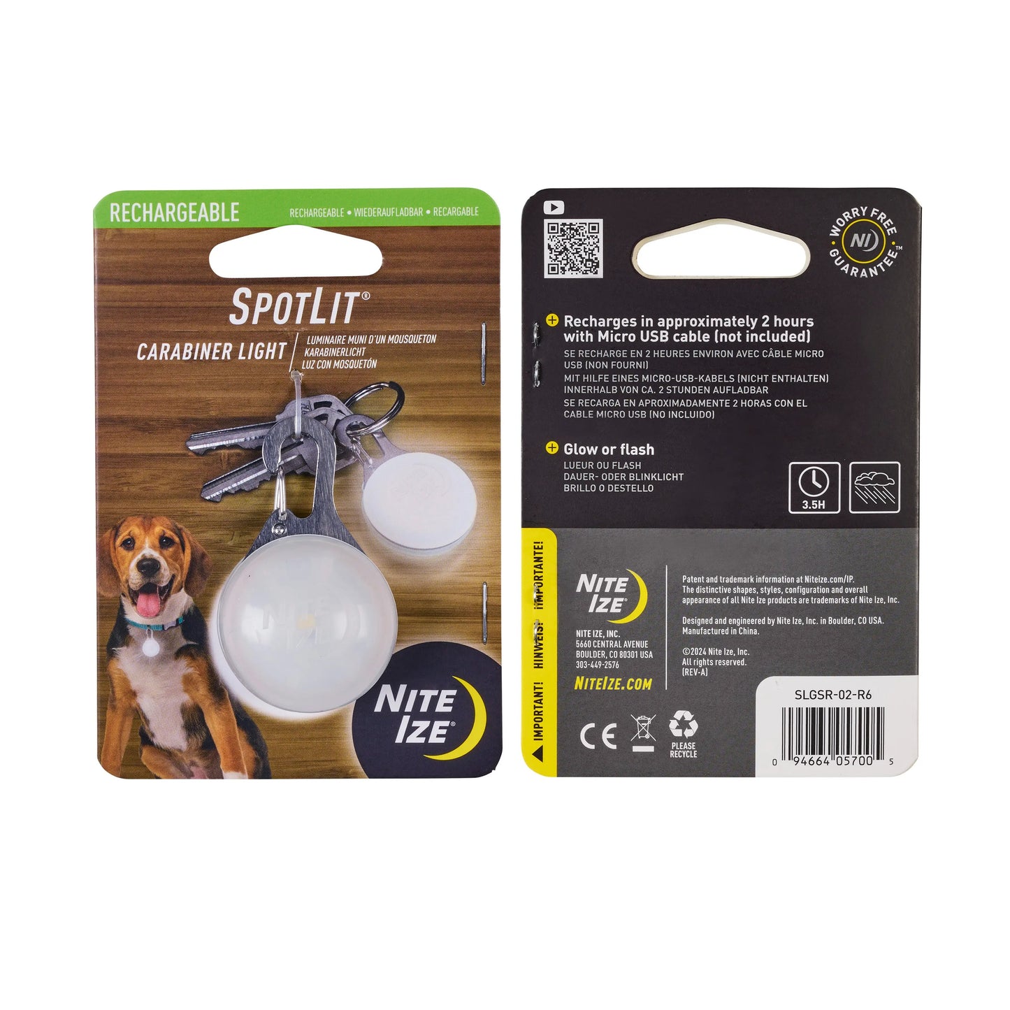 SPOTLIT® RECHARGEABLE CARABINER LIGHT