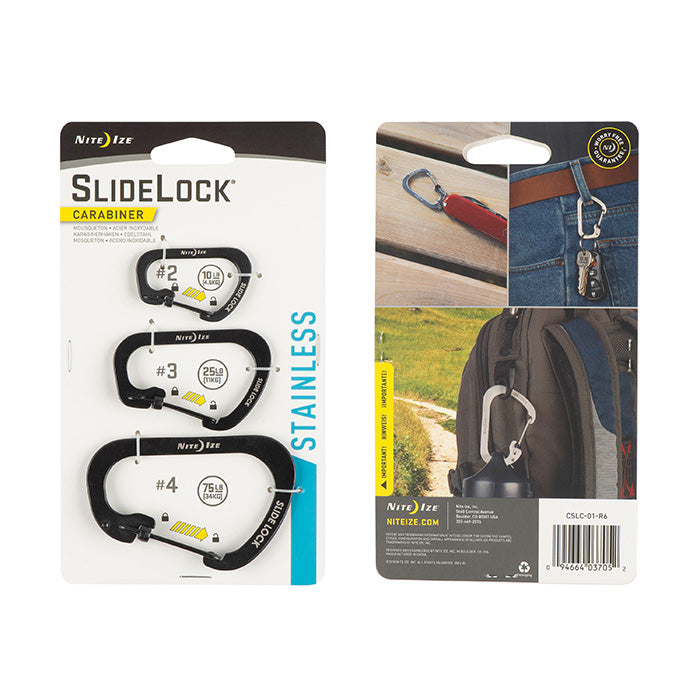 CARABINER WITH SLIDE LOCK (SET)