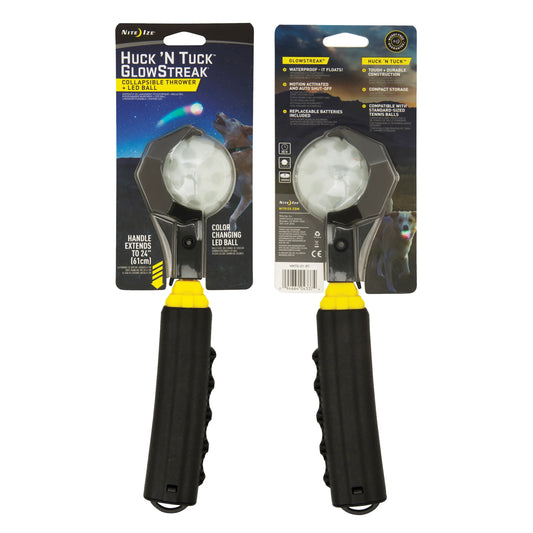 HUCK 'N TUCK GLOWSTREAK COLLAPSIBLE THROWER + LED BALL