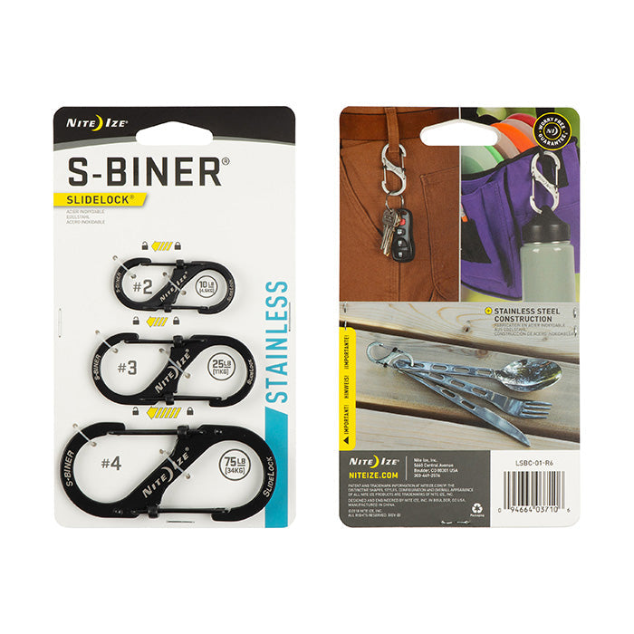 S-BINER WITH LOCK (SS) - SET