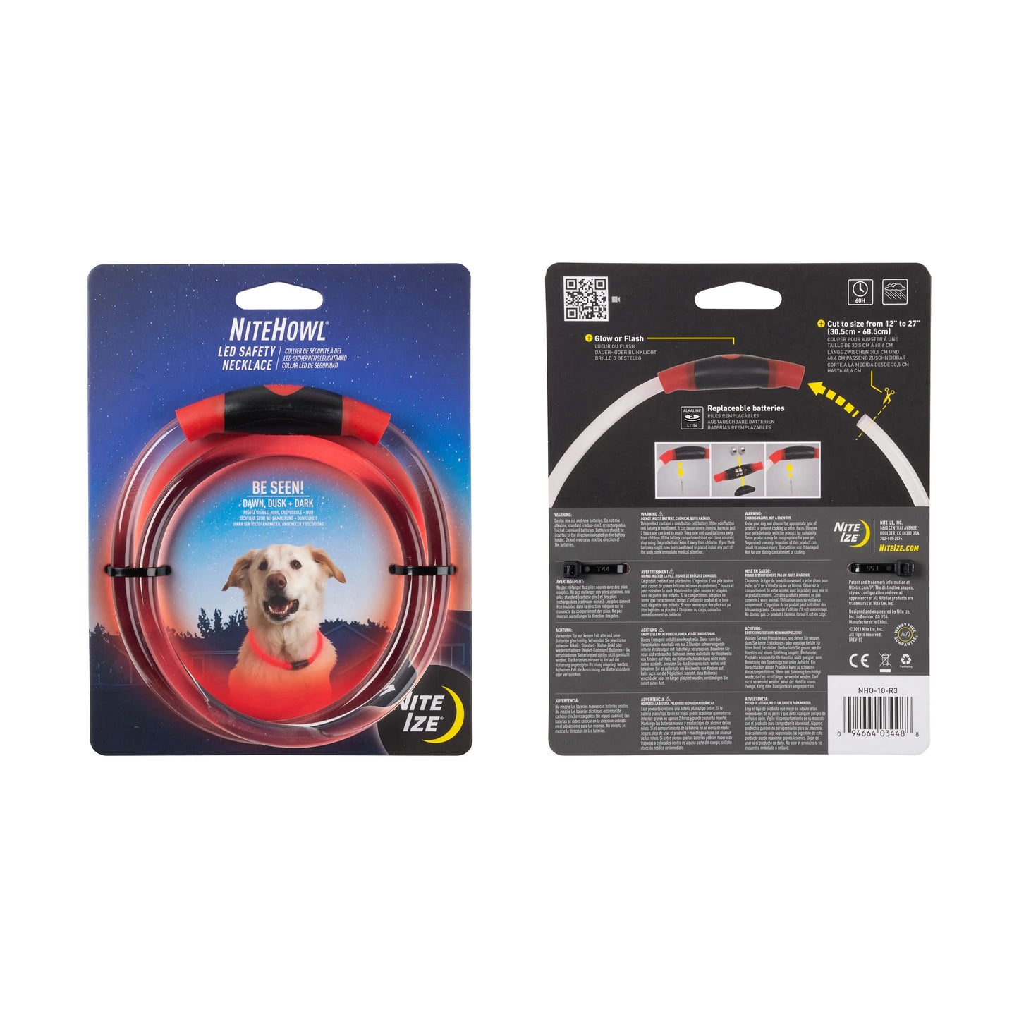 NITEHOWL® LED SAFETY NECKLACE