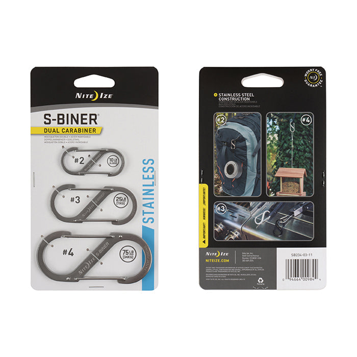 S-BINER WITH LOCK (SS) - SET