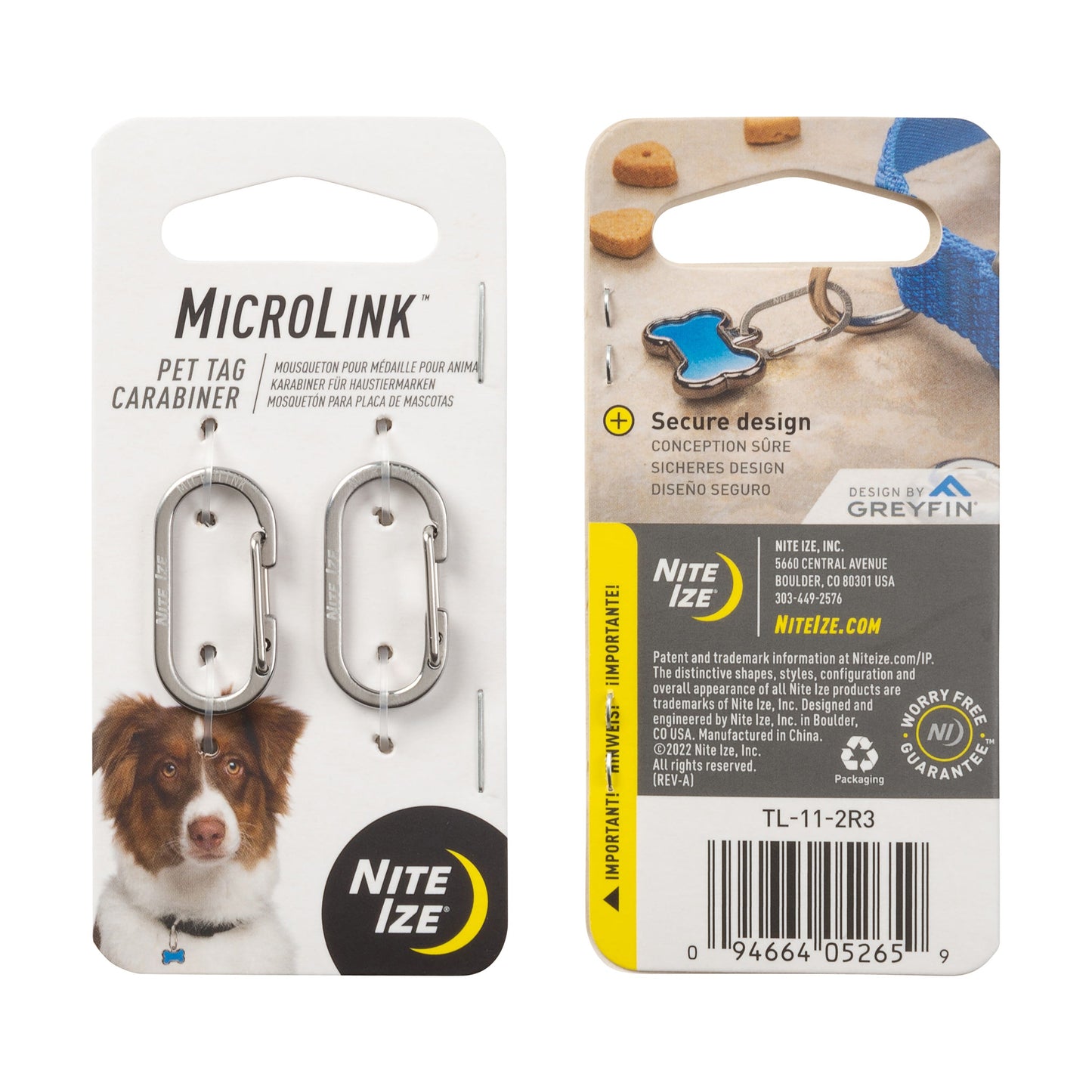 PET TAG MICROLINK CARABINER (SET OF 2)