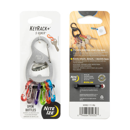 KEYRACK BOTTLE OPENER S-BINERS (PLASTIC)