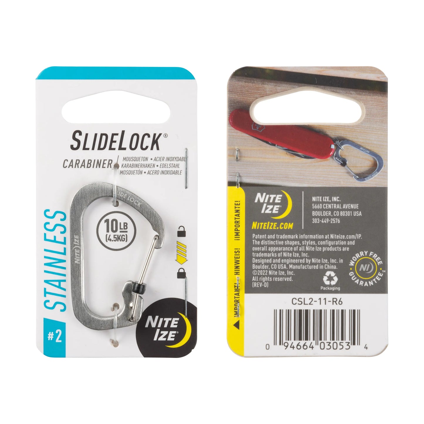 CARABINER WITH SLIDELOCK