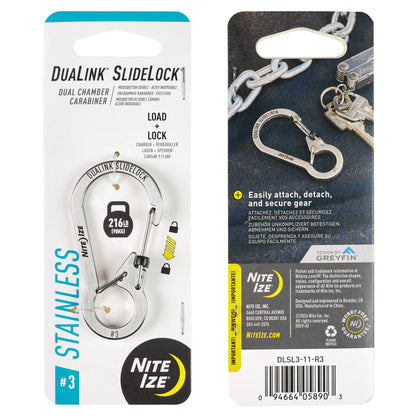 CARABINER DUALINK SLIDELOCK DUAL CHAMBER