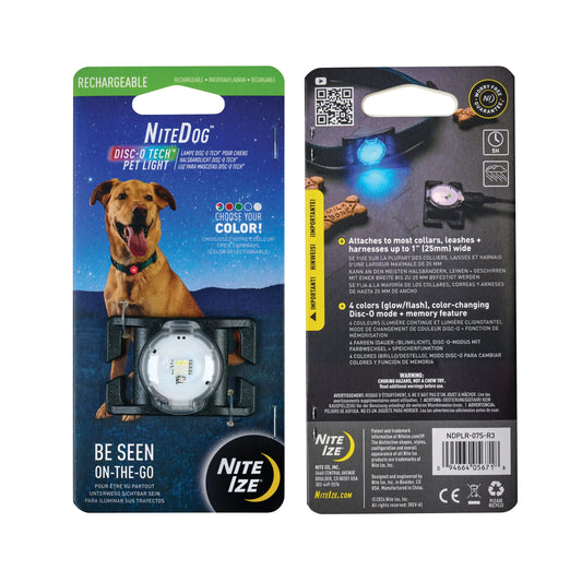 NITEDOG™ RECHARGEABLE PET LIGHT - DISC-O TECH™