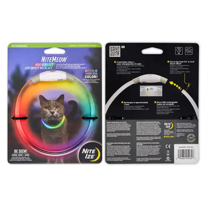 NITEMEOW™ RECHARGEABLE LED SAFETY NECKLACE - DISC-O SELECT™