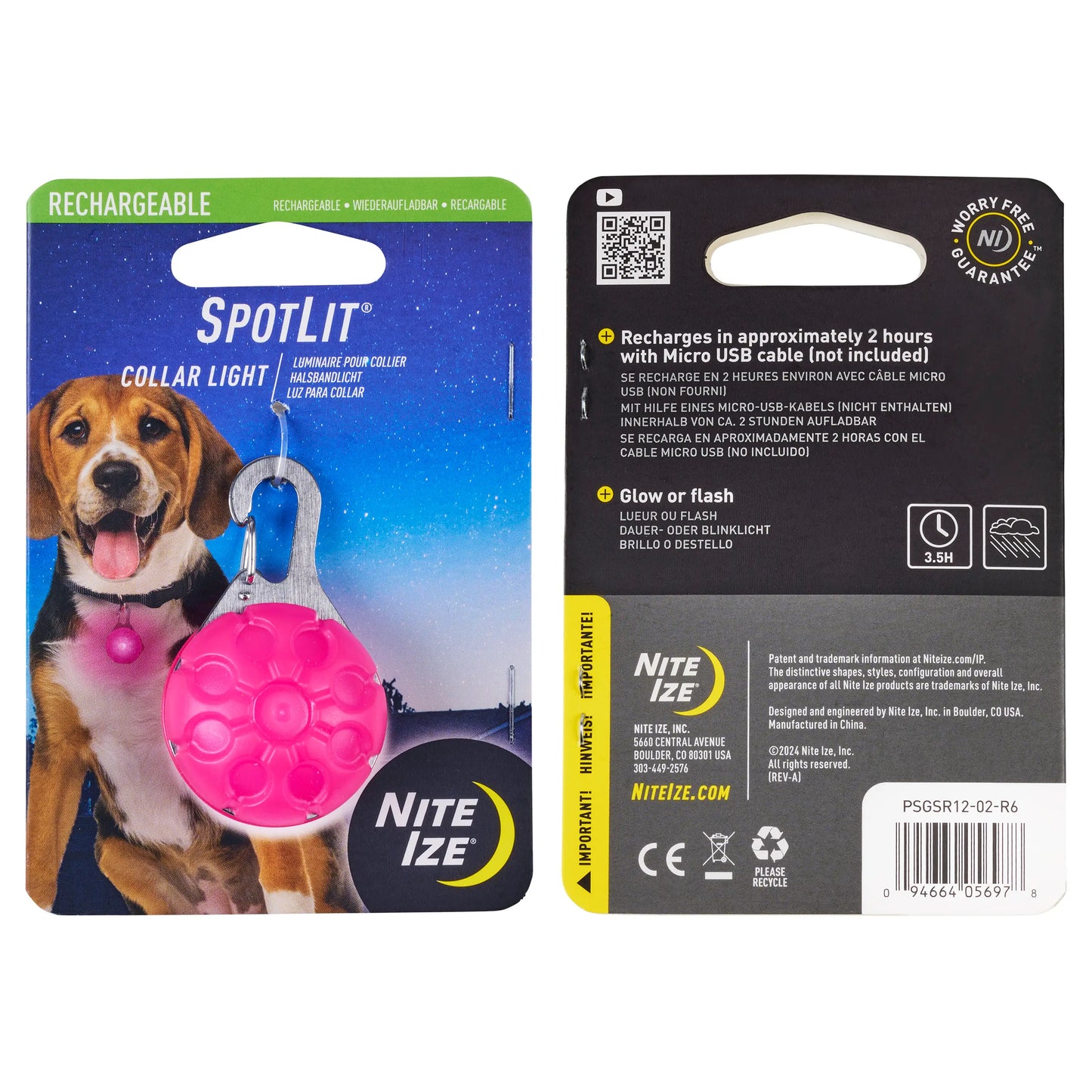 SPOTLIT® RECHARGEABLE COLLAR LIGHT