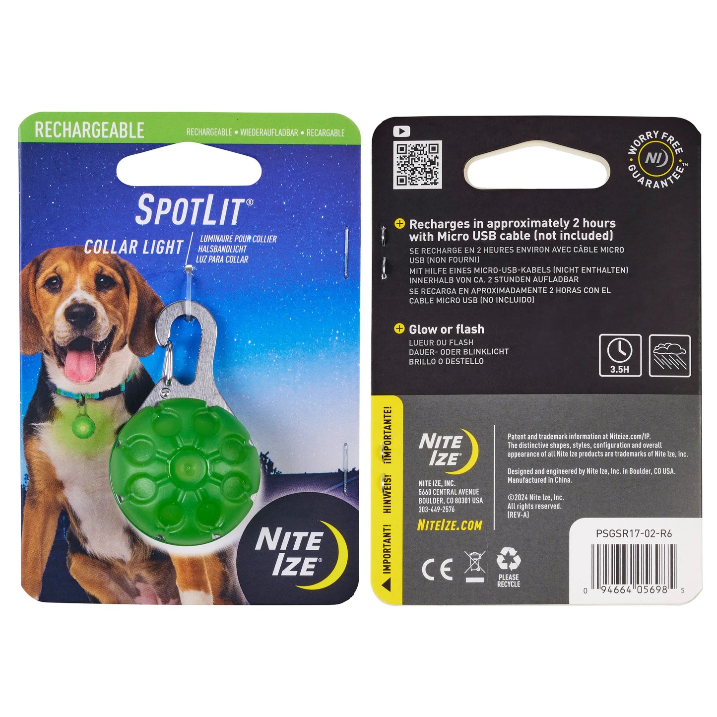 SPOTLIT® RECHARGEABLE COLLAR LIGHT