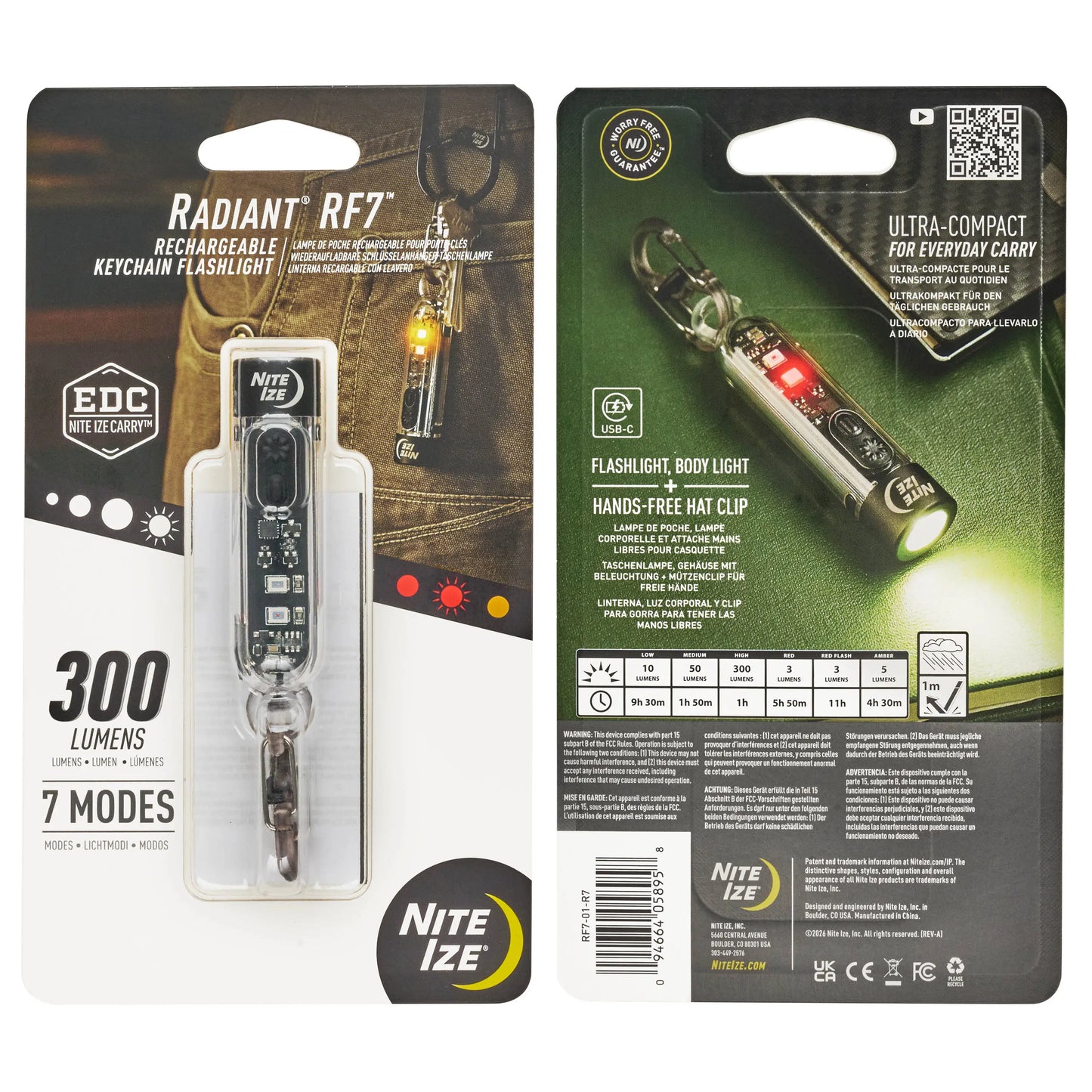 RADIANT RF7 RECHARGEABLE KEYCHAIN FLASHLIGHT