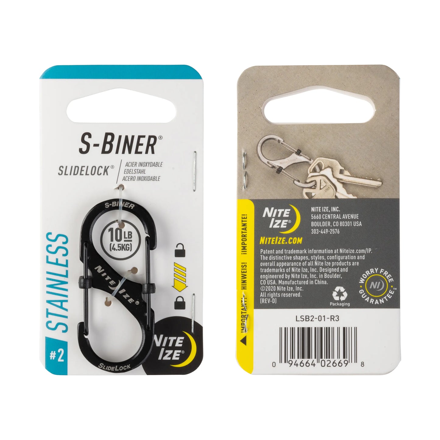 S-BINER WITH LOCK (SS)