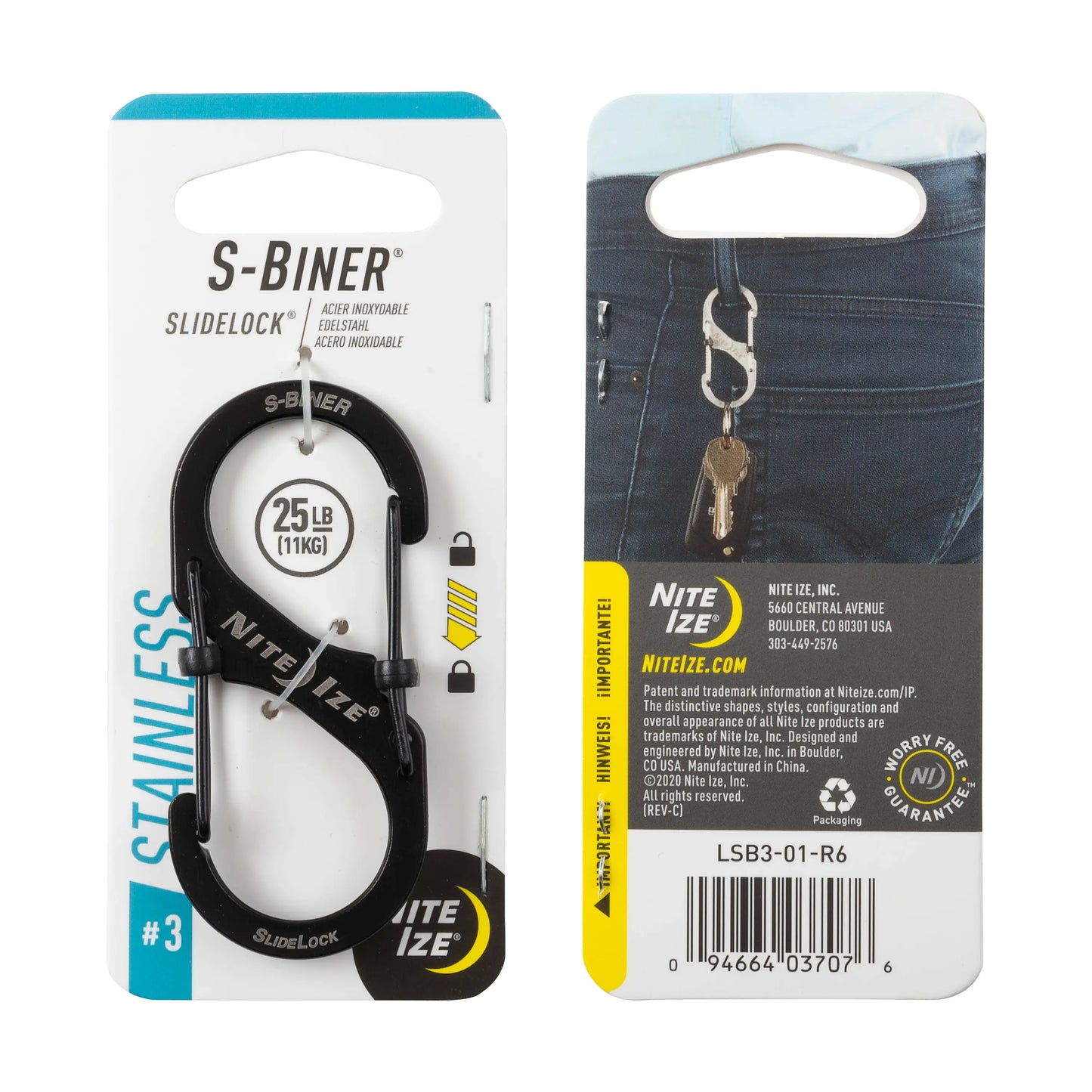 S-BINER WITH LOCK (SS)