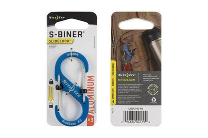 S-BINER WITH LOCK ( ALUMINIUM)