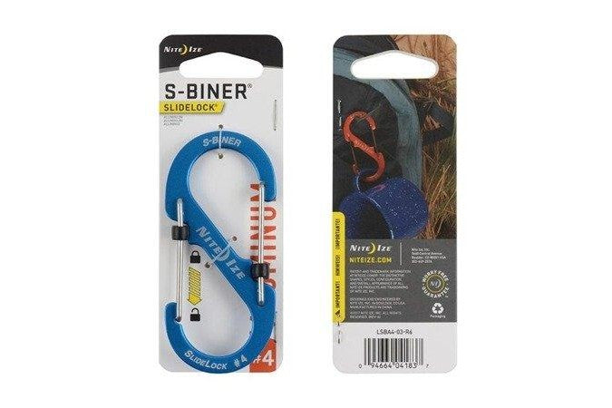 S-BINER WITH LOCK ( ALUMINIUM)